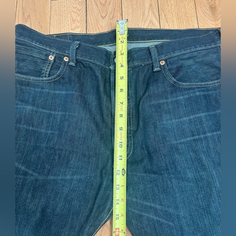 Levi's 501 Men's Dark Wash 100% Cotton Denim Jeans Size W36 L32‎ - Picture 9 of 11